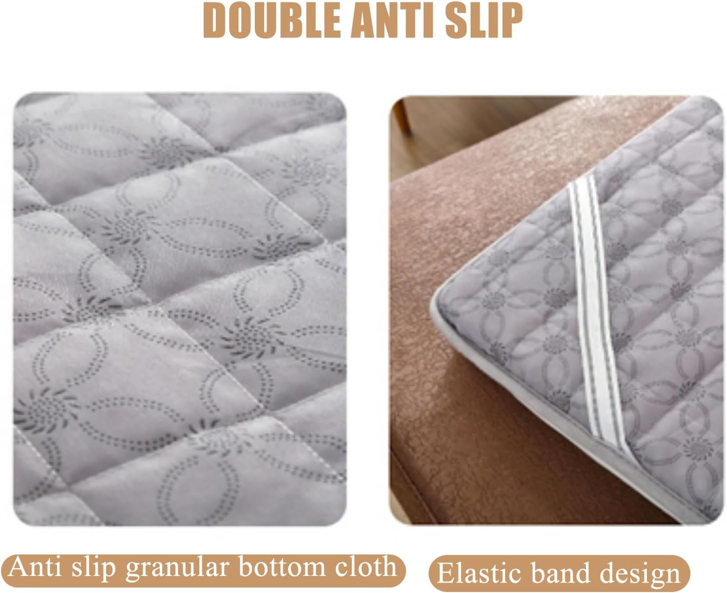 Beige(s),190 * 80cm,LDLCYCN Lash Bed Mattress Topper Thicken 4Cm(1.6In) Massage Table Mattress Topper with Elastic Band Non-Slip High Density Foam Soft Lash Bed Cushion for Beauty Salon