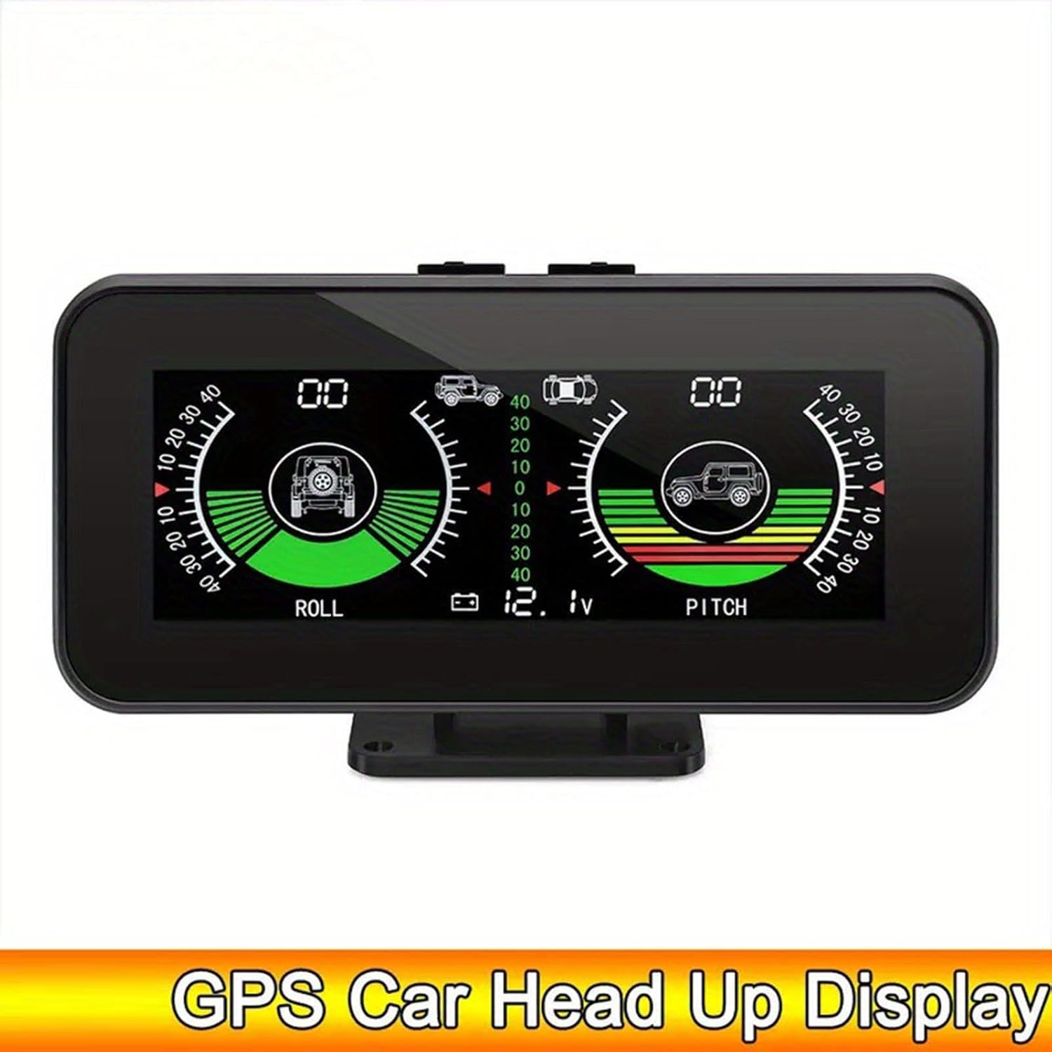 Car HUD Display with Speedometer Altitudes and Inclinometer for Enhanced Driving Vehicle Head Up Display