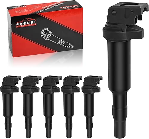 Miniatura 9 de Paquete de 6 bobinas de encendido, repuesto OEM # 0221504470, compatible con BMW 325i 328i 335i 525i 528i 530i 535i 545i 650i X3 X5 M5 M6 Z4 Mini
