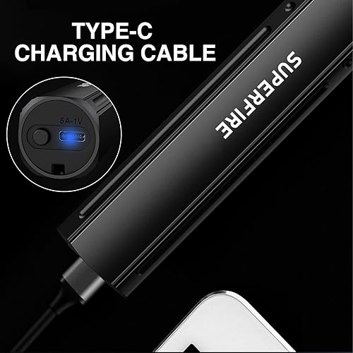 Miniatura 6 de Mini linterna LED recargable, linterna pequeña súper brillante de alto lúmenes, las mejores linternas de mano para emergencias, potentes linternas