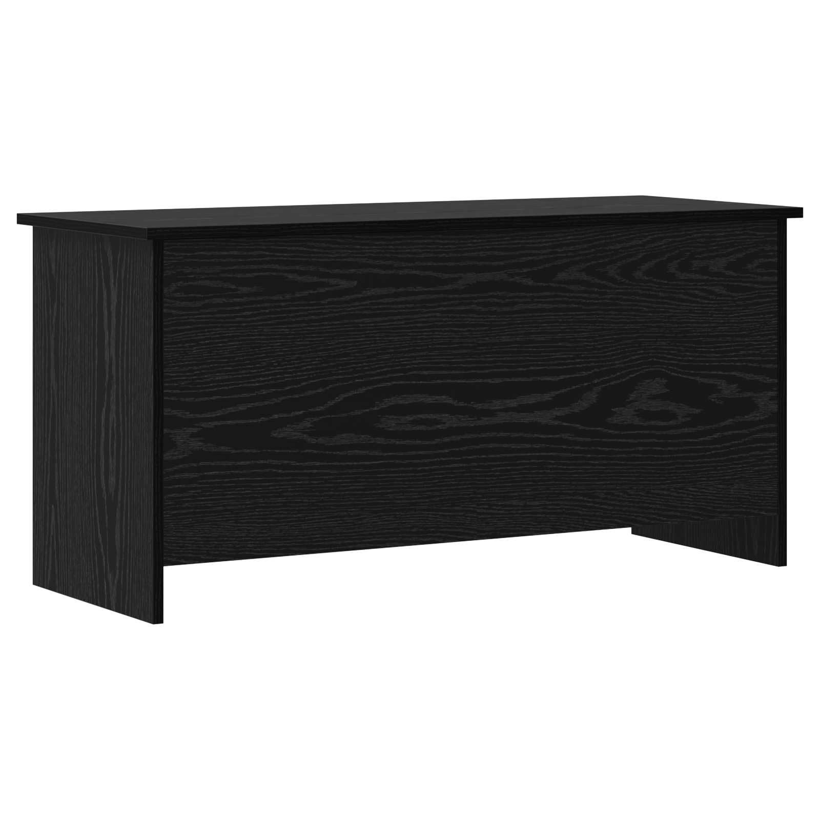 Cassapanca in rovere nero, 100 x 40 x 50 cm | legno, design rettangolare, facile da montare, facile da pulire con un panno umido