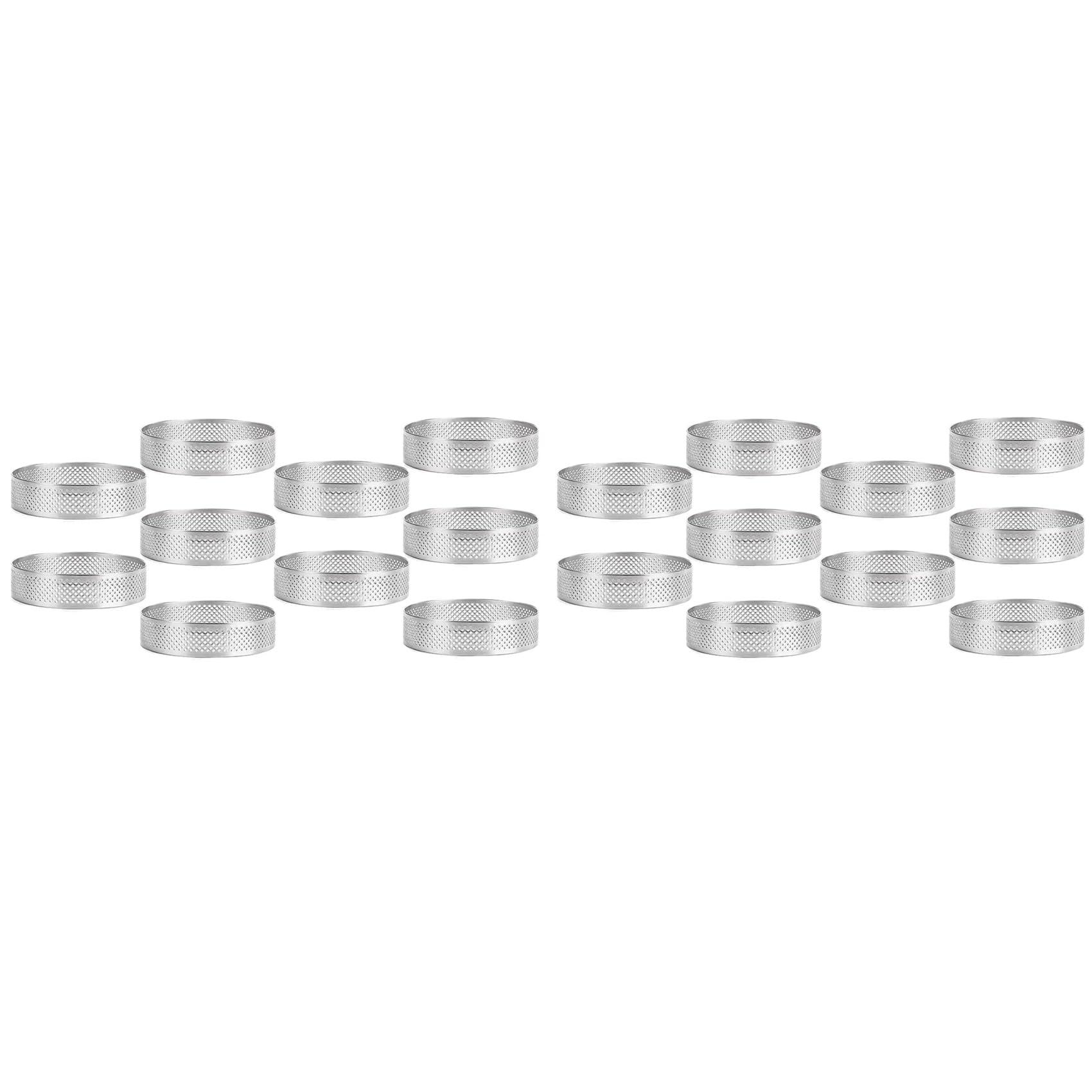 Anillos para tartas perforados en acero inoxidable para hornear postres crujientes uniformes