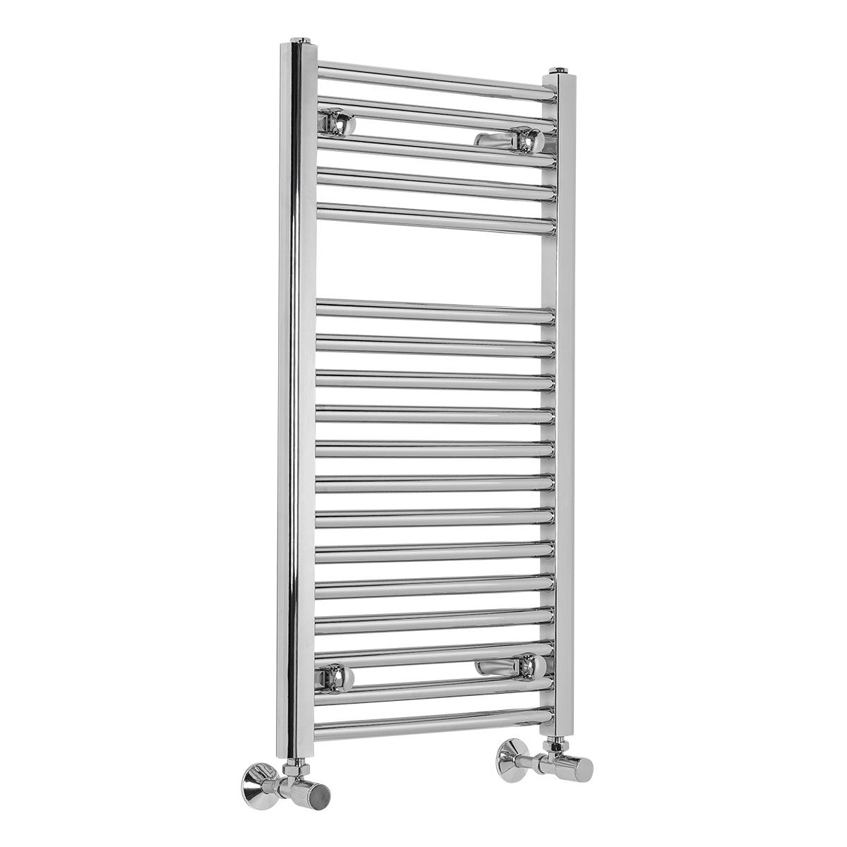 Warmehaus Contemporary Straight Heated Bathroom Towel Rail Radiator Rad 800 x 450mm Chrome