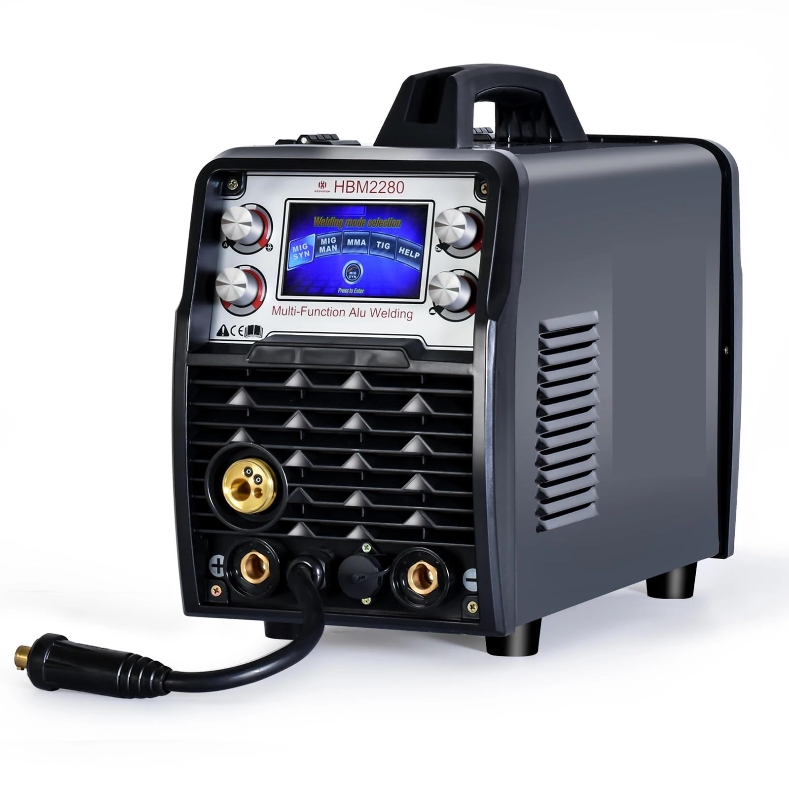 Ulsfvgaxrtk No Tig Torch Plasma Cutter, 4 In 1 Hbm2280 200A Semi-Automatic Welding Machine Inverter Welder Gasless Gas Mig Aluminum Arc Mma Tig Tools