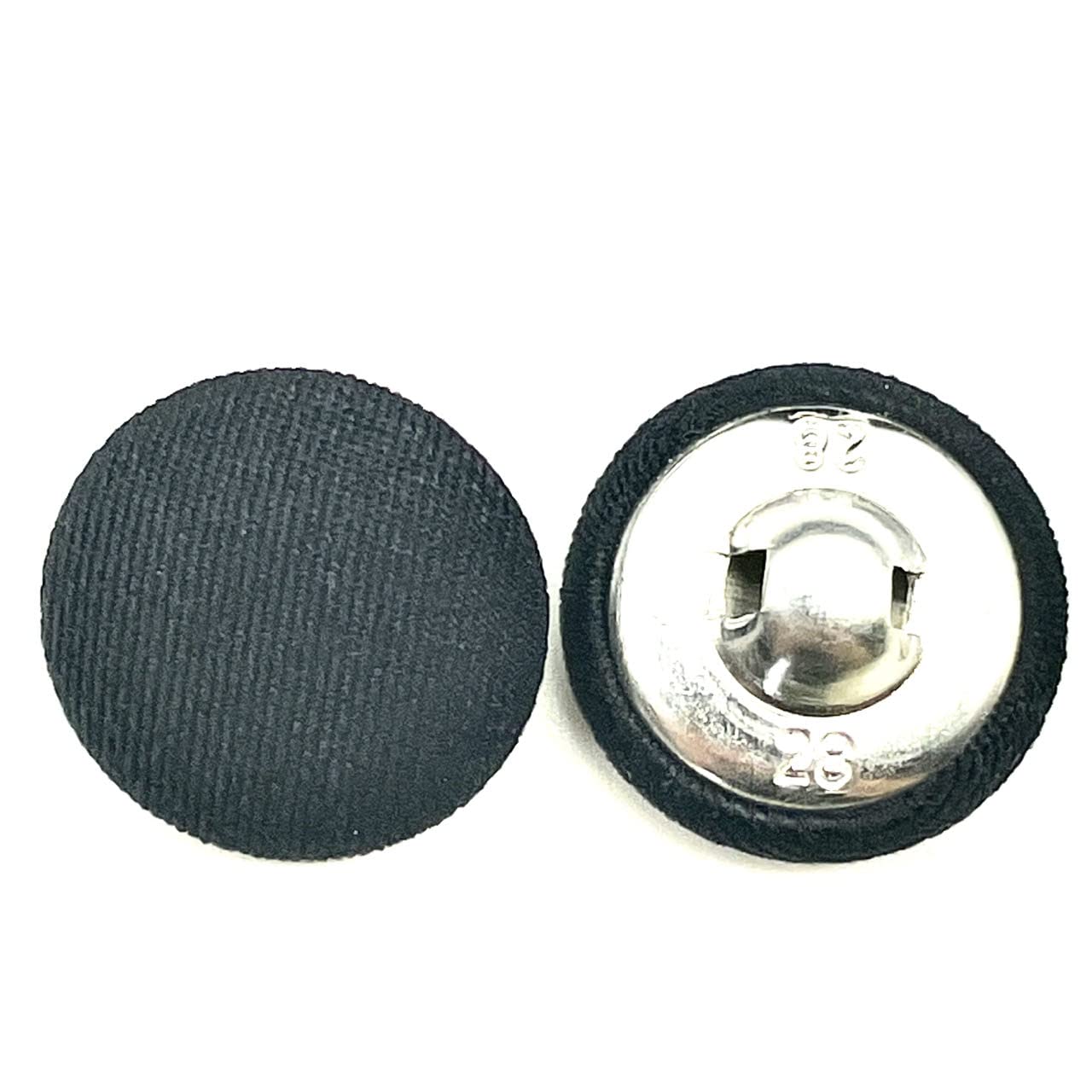 Lmlliang 15PC Navy Blue Btriped Fabric Covered Sewing Buttons with Metal Shank,Striped Fabric Buttons for Clothes,Dress,Suits,DIY Projects,Sewing Accessories18mm
