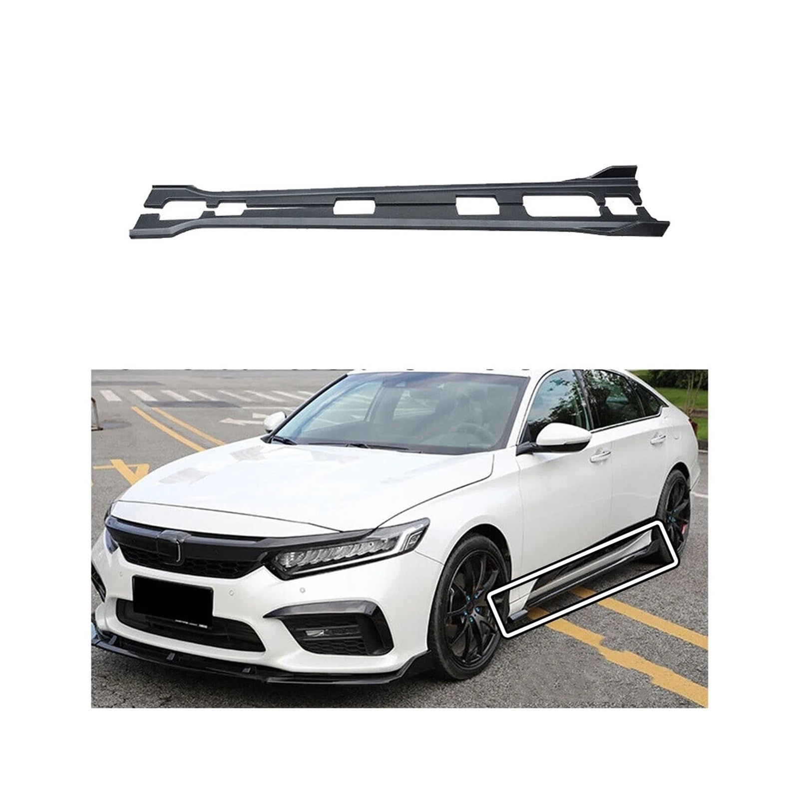 Civic Rocker Panel Car Side Splitters - Type R Style Carbon Fiber Rocker Panels 2022-2025 ...