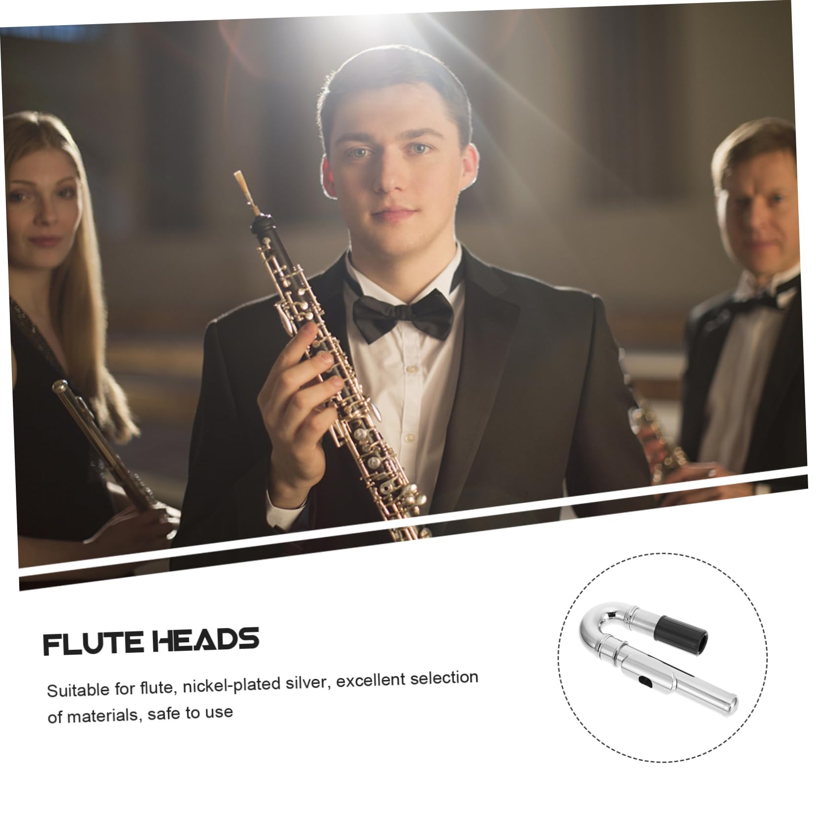 ibasenice 1pièce Embouchure De Flûte Créative Accessoire Pratique Pour Instruments à Vent Remplacement Exquis Et Compatible Avec Flûtes Standard Pour Pratique Et Performances
