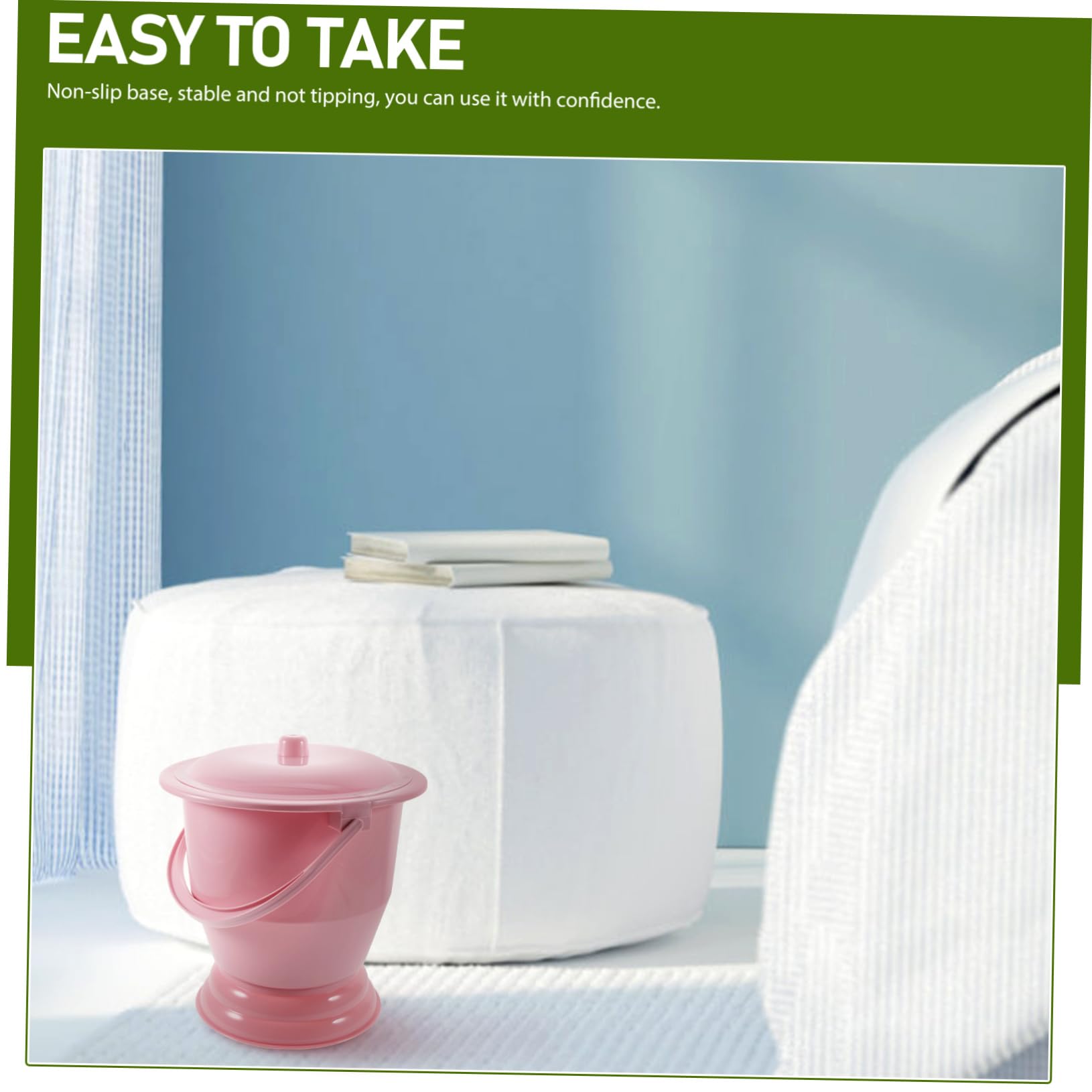 IWOWHERO Kids Portable Potty Urinal Bucket with Cover Plastic Thicker Material Stable for Home Use