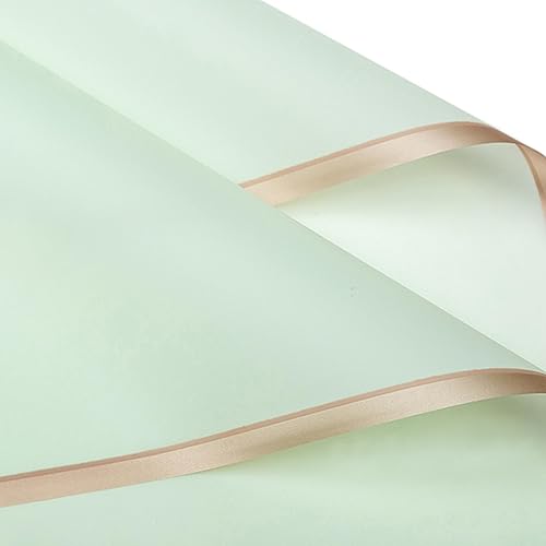 Miniatura 8 de YACEYACE Papel de regalo floral negro, 20 piezas de papel de regalo de rosas impermeable, negro con borde dorado, arreglos florales y decoraciones,