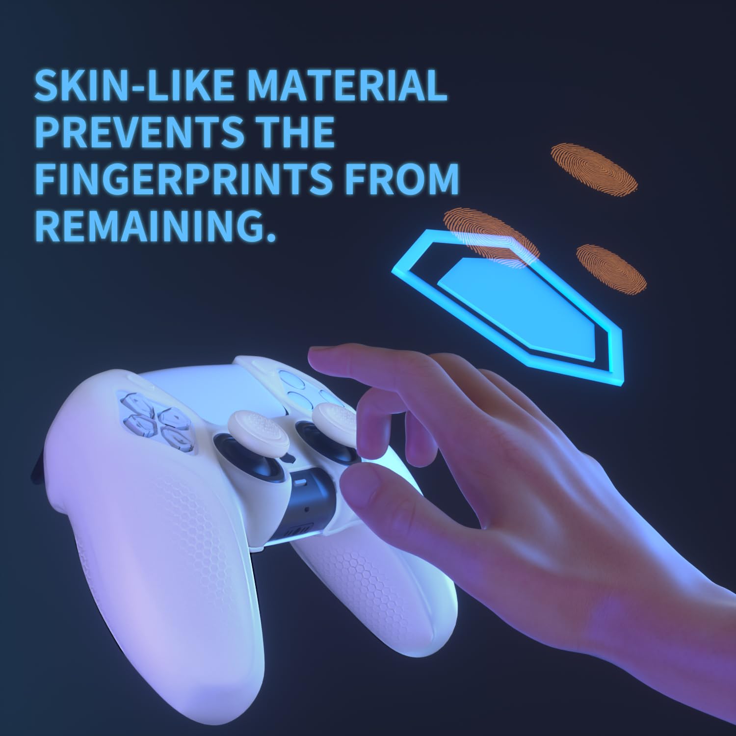 PlayVital Ergonomiczny Miękkie Gumowe Etui do ps5 Controller,Antypoślizgowa Silikonowa Ochraniacz z Nakładkami Joysticka do ps5 Stacja Ładująca-Świecący w Ciemności Zielony(Edycja Ninja)