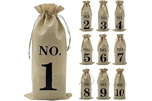 Shintop's Hessian Jute Wine Bags (10-Pack)
