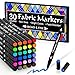Produktbild Textilstifte Waschmaschinenfest, Shuttle Art 30 buntes Textilmarker Set mit Doppelspitzen, ungiftig und säurefrei, waschfest, Stoffmalstifte für T-Shirts, Beutel, Sportschuhen, Jeans geeignet