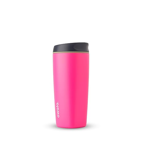 Owala SmoothSip Insulated Stainless Steel Coffee Tumbler, Reusable Iced Cup, Hot Coffee Travel Mug, BPA Free, 20 oz, Pink (Watermelon Breeze) (Pack of 8)