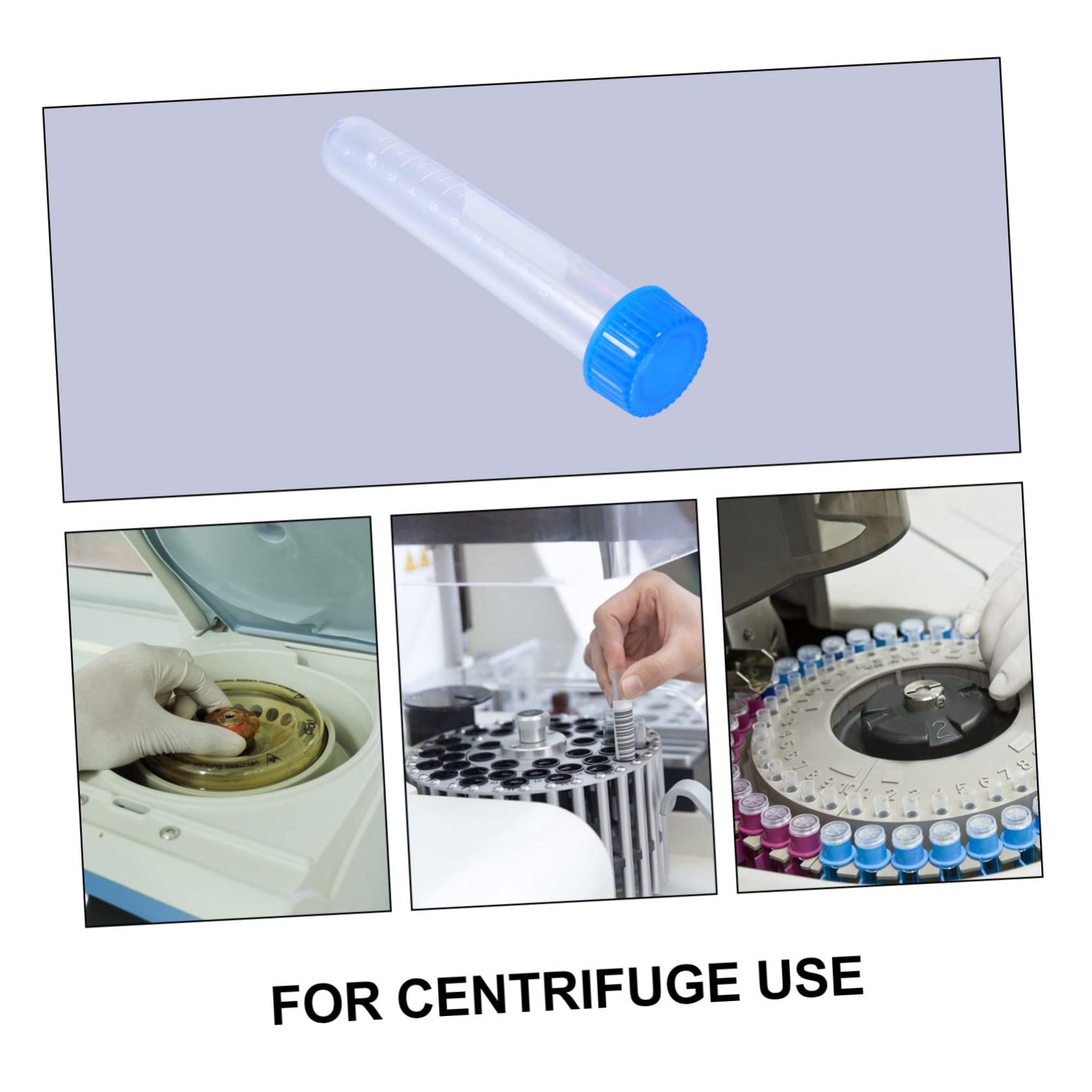 100 Piezas Tubo centrífugo de para experimentar de frasco probetas de centrífuga de ciencia de de centrífuga de plástico