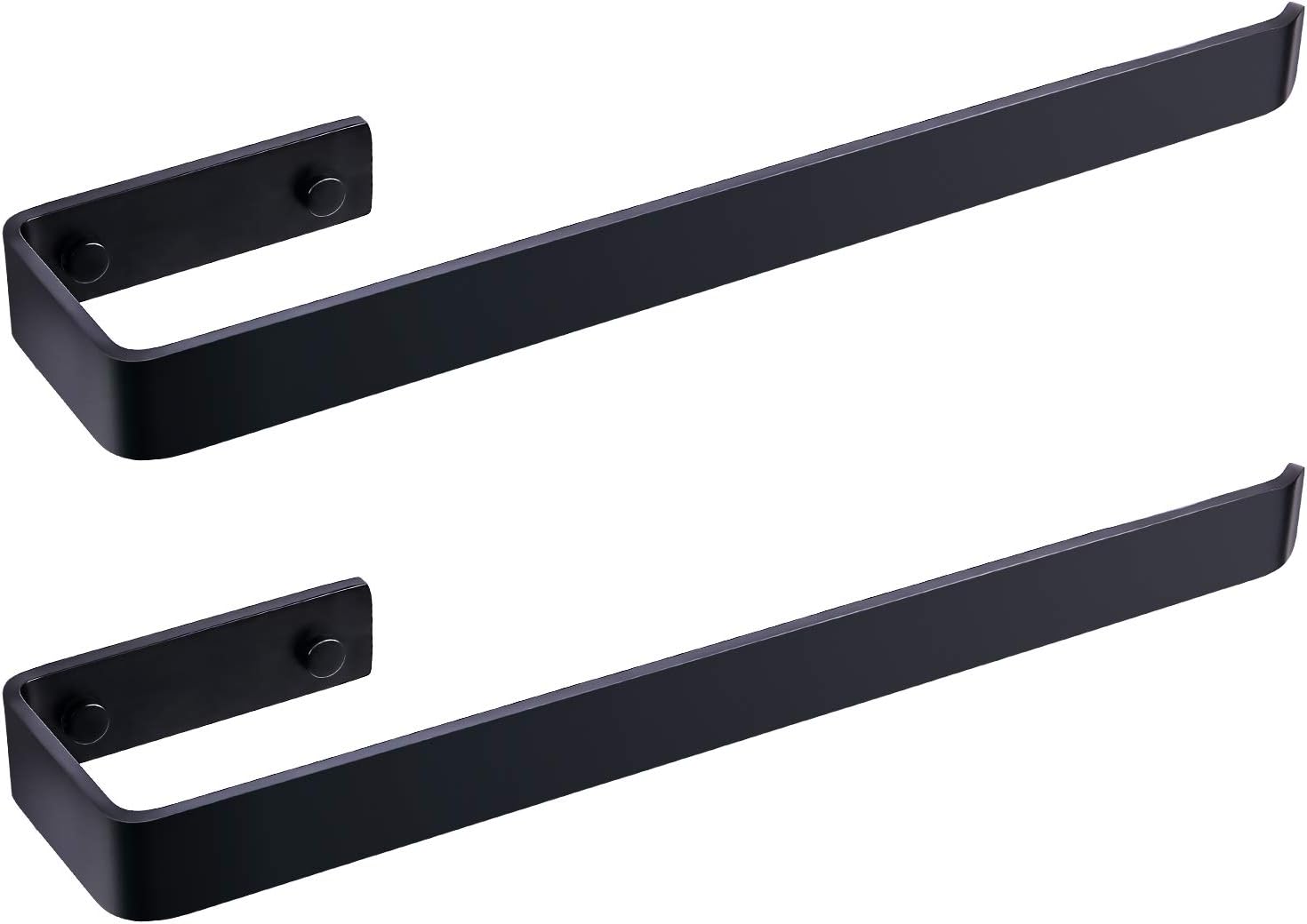 2 Stück Handtuchhalter Ohne Bohren - Edelstahl 40cm In Schwarz