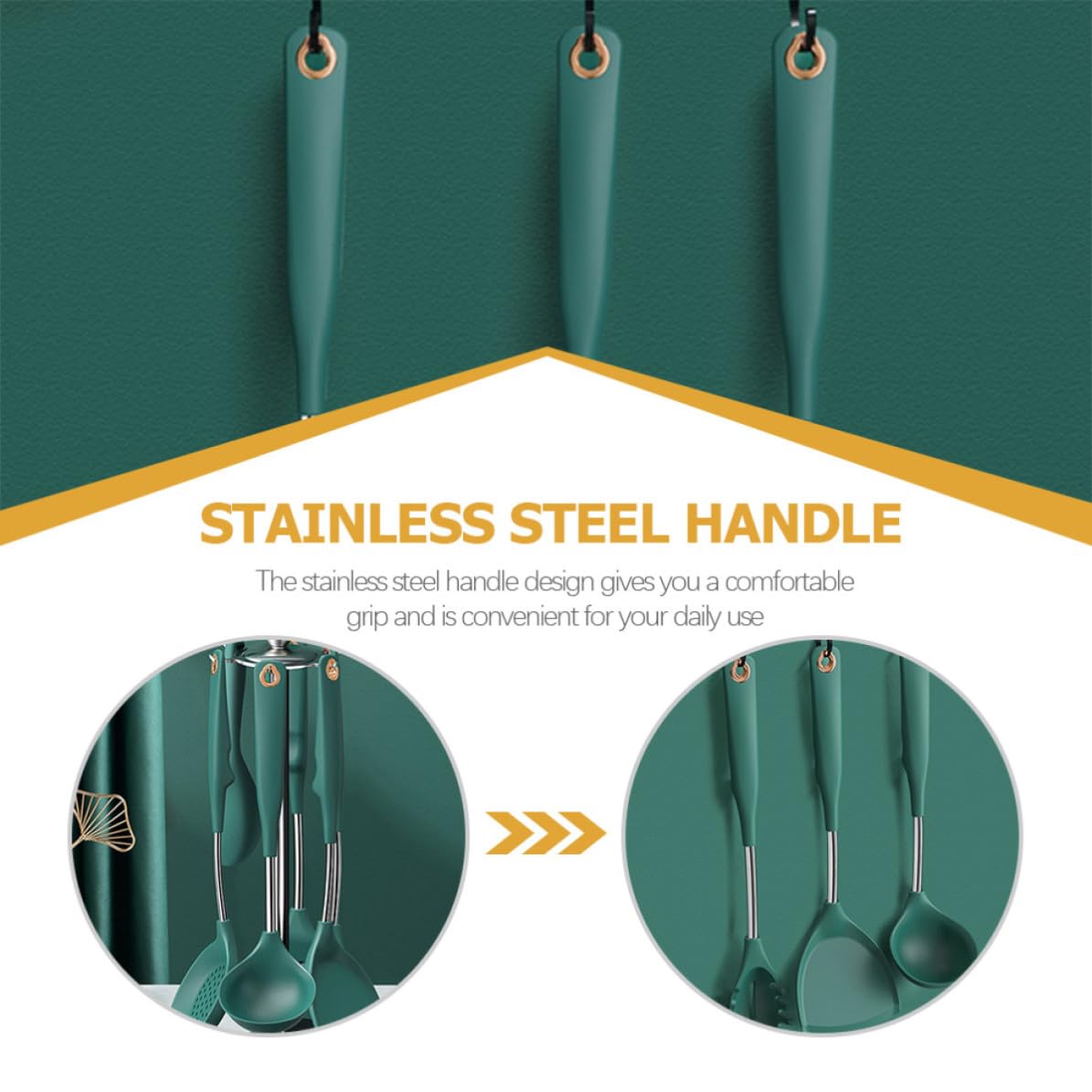 Cabilock 5 Pièces Manche Long en Acier Inoxydable, Louche à Soupe en