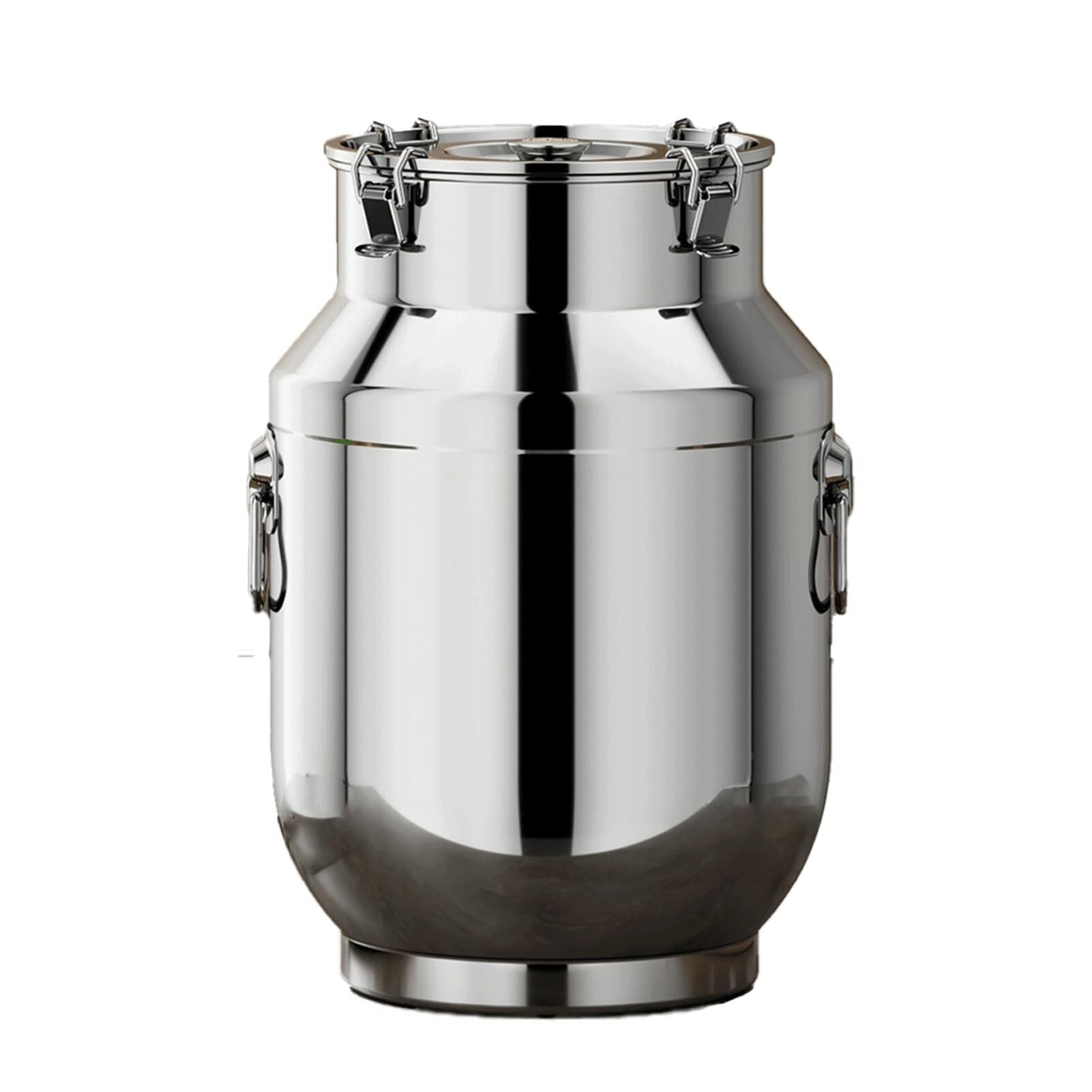 Edelstahlkrug, Lebensmittelaufbewahrung mit luftdichtem Deckel, Edelstahleimer mit Griff zur Aufbewahrung von Mehl Milch Getreide Öl(Double Ear Style,5L)