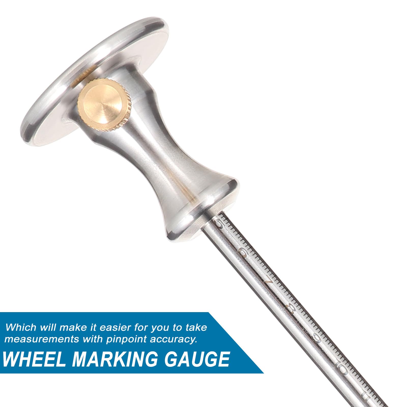 Herramienta de Trazado para Carpintería, Herramienta para Marcar Madera, Acero Inoxidable y Aleación de Aluminio, Regla Graduada Grabada, Guía Microajustable Tornillo, Diseño