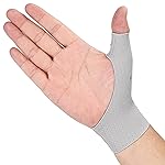 Willcom Thumb Wrist Brace Compression Sleeve (2 PCS) for Arthritis Pain Relief Protector Support, Soft Elastic Fabric Thumb Spica Splint Glove Liner for Women and Men -Fits Both Hands (Large)
