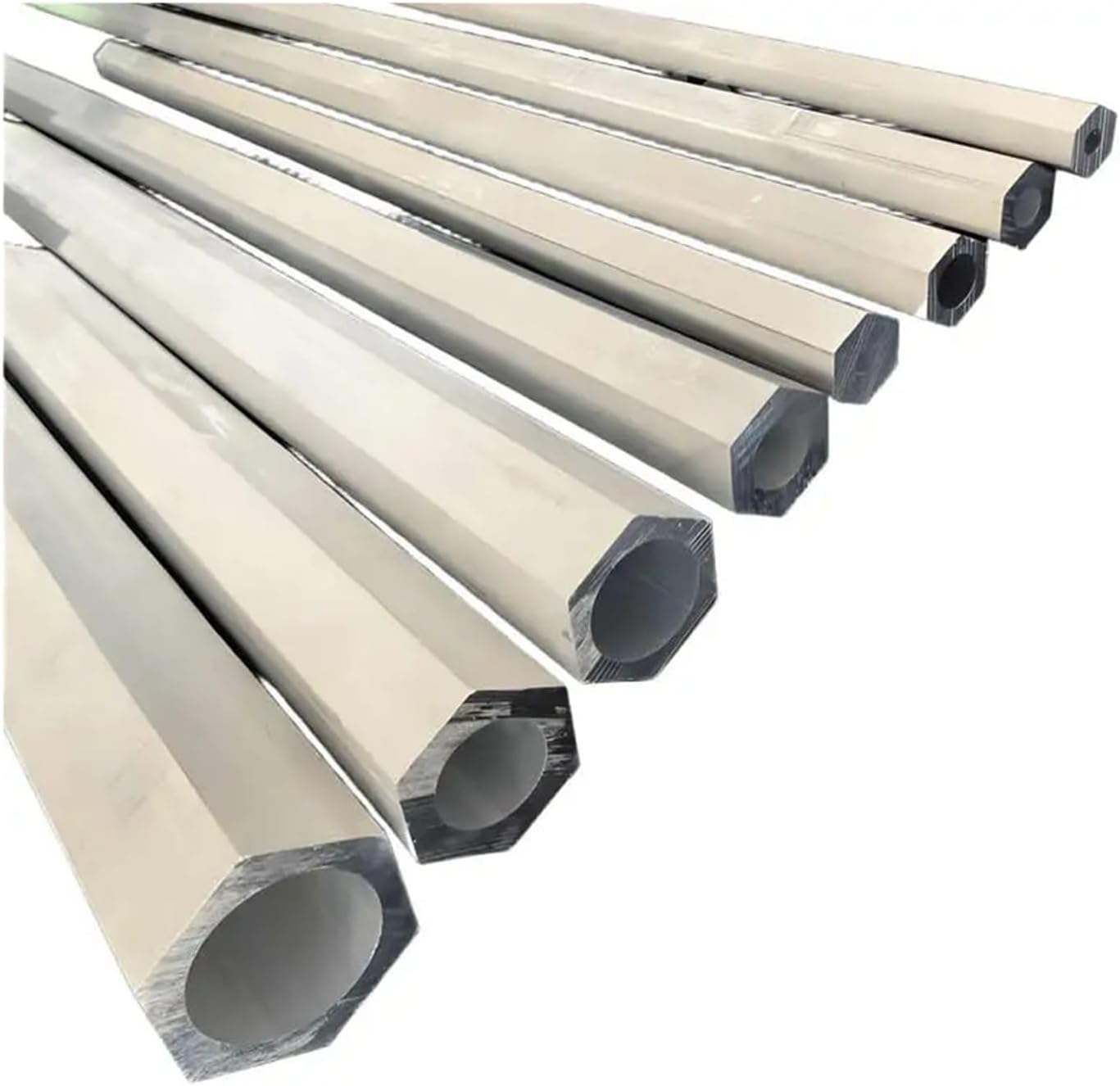 6063 T5アルミニウム合金伸縮スリーブ - 六角形中空ロッド 5mm、6mm、7mm、8mm用途向け 1個(495mm,19x1