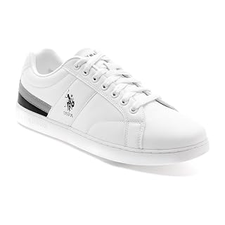 U.S. POLO ASSN. Mens Vince Sneakers - (UK10) (US11) (2FD25020W01) White