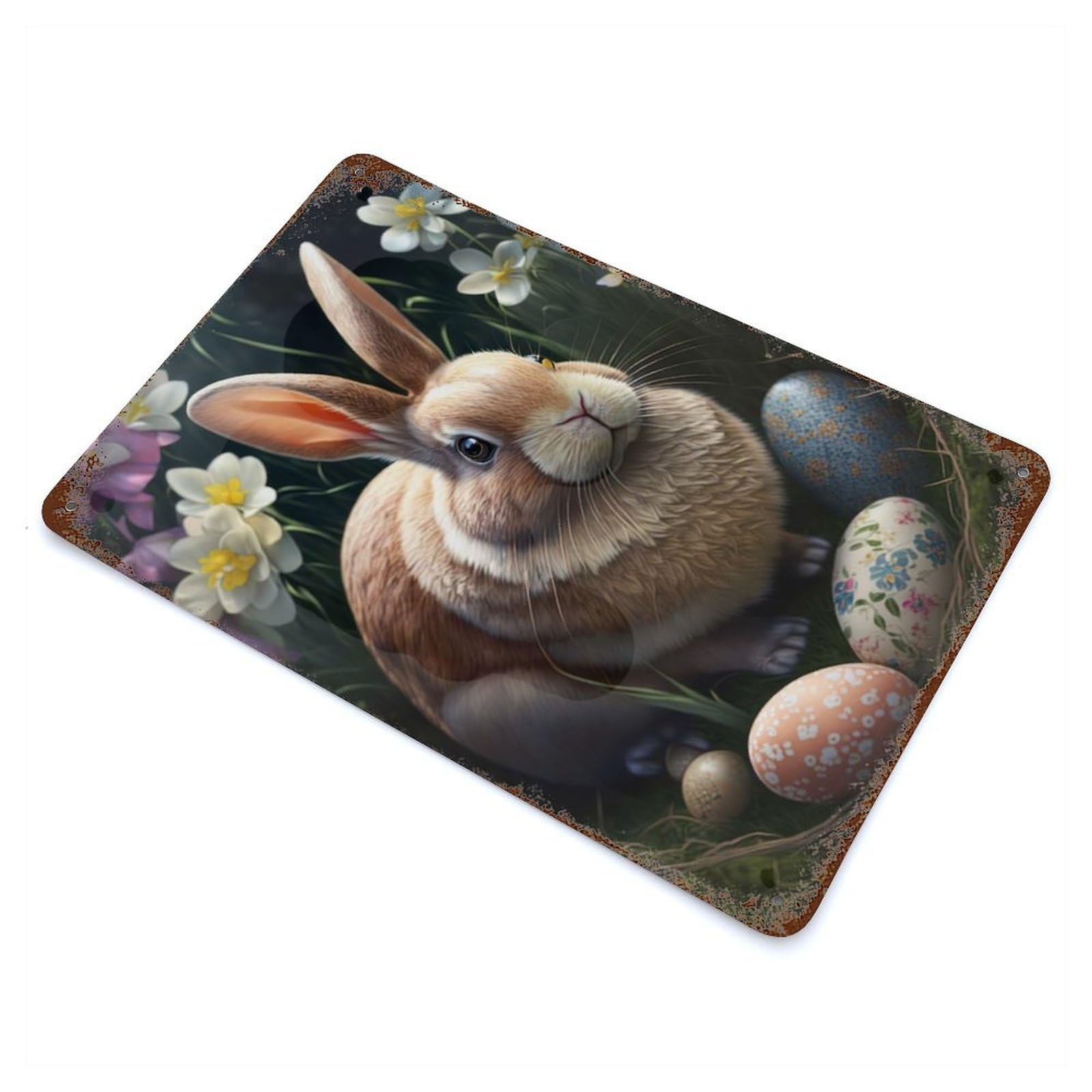 Easter Bunny I Retro Metal Sign 11.8"x7.9", Shabby Chic Decor for Garage, Pub Or Kitchen