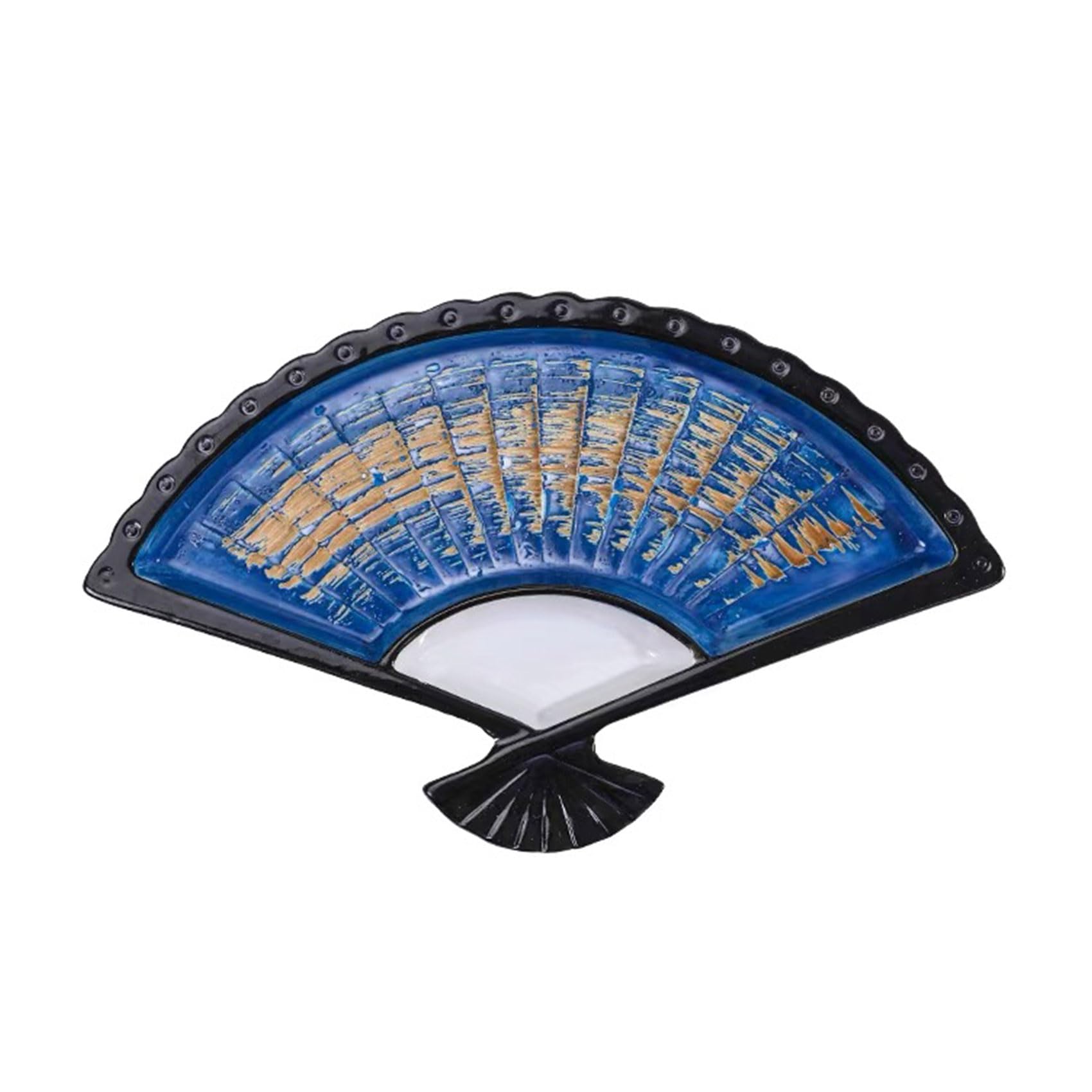 Amazon.co.jp: 和風プレート 寿司皿 開扇皿 磁器サービングトレイ 扇子