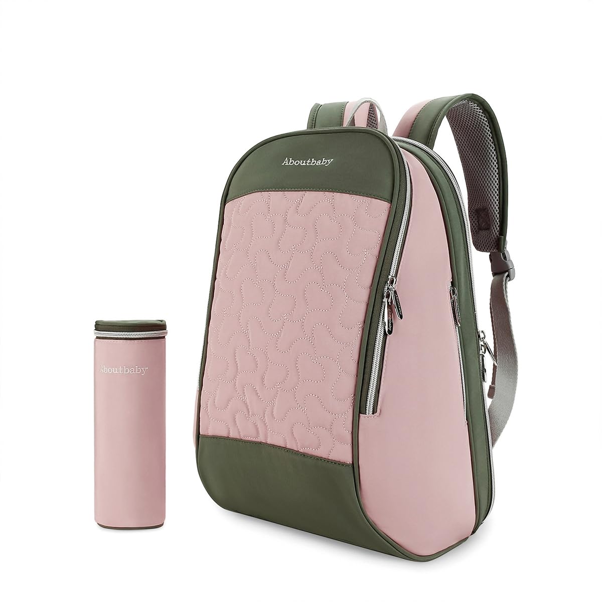 SONARIN Grande Capacità Pratico Zaino Fasciatoio,Borsa per Pannolini Multifunzionale Zaino Mamma Neonato Borsa Fasciatoio da Viaggio Portatile con Borsa per Bottiglia