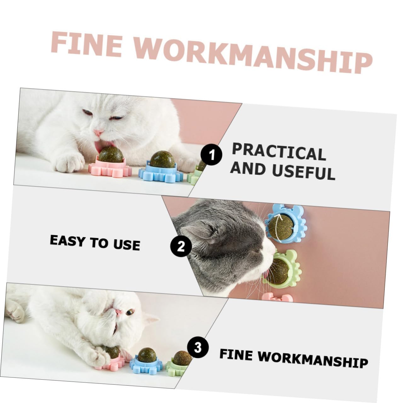 DOITOOL 9piezas Juguete Interactivo para Gatos De De Catnip para Limpiar Dientes y para Mantener El Interés Salud De Tu Mascota