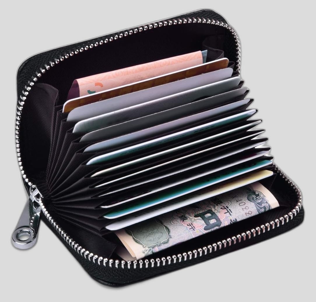 Slim Skinny Fit Card Wallet for Men and Women (Black Card Holder AP)-image-19