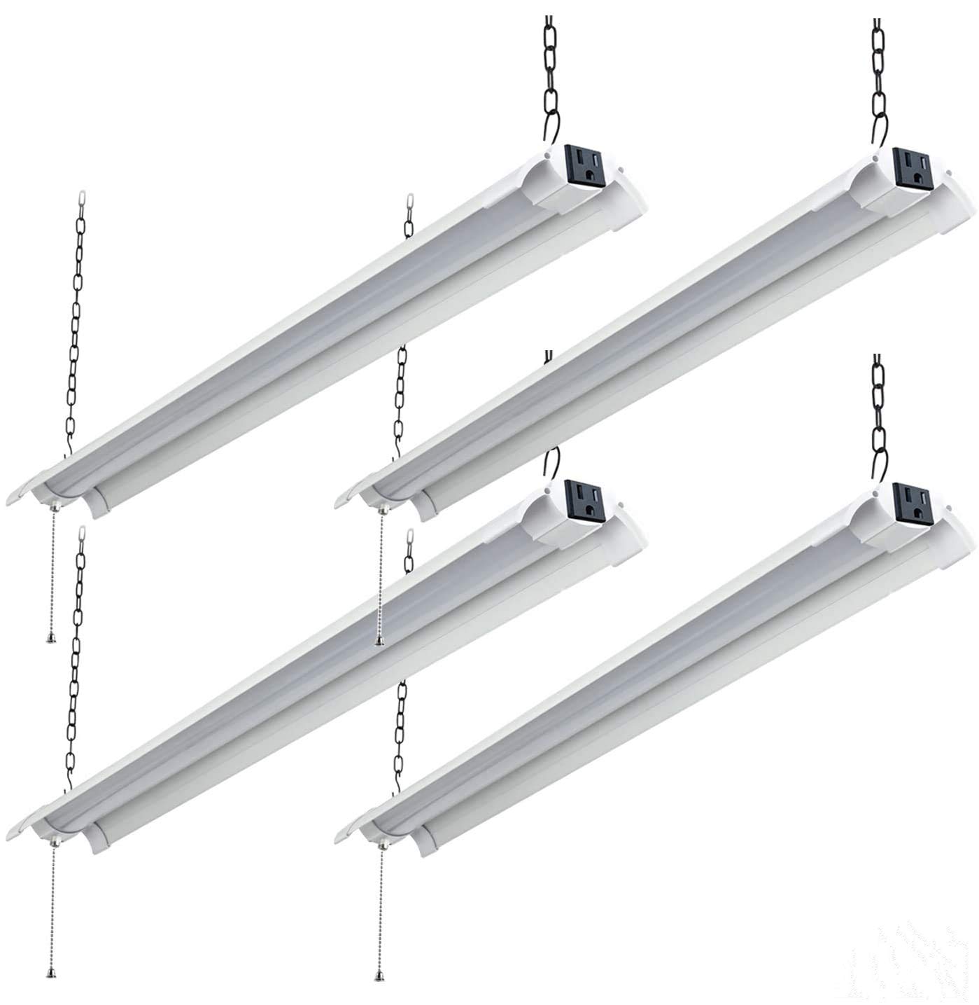 Bomcosy 4 Pack 4ft LED Shop Light Linkable,