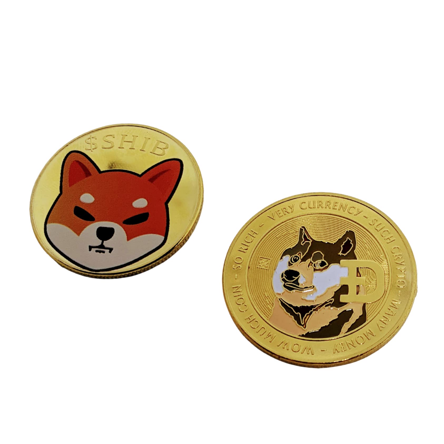 Dogecoin et Shiba Inu Lot de 2 pièces de monnaie à collectionner en métal  doré : Amazon.ca: Jeux et Jouets