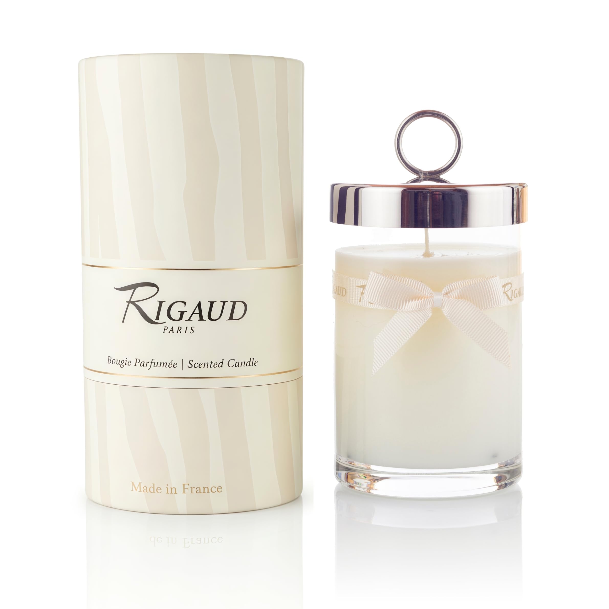Rigaud White Paris Large Candle Gardénia - 230G, 90H Of Perfume, 100% Made In France And Handmade