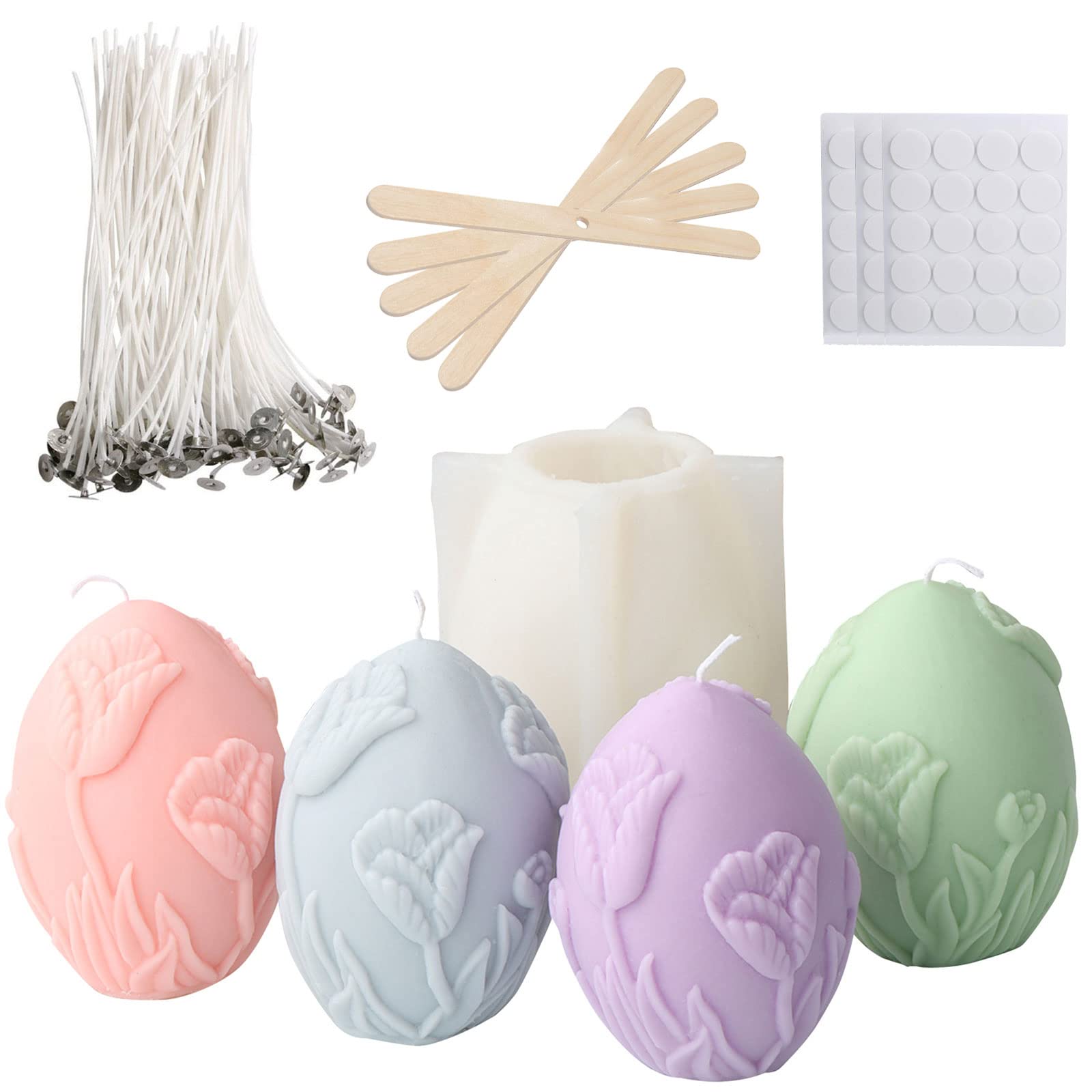 Stampo Uova Di Pasqua In Silicone 3D - Per Candele, Sapone, Cioccolato, Regali
