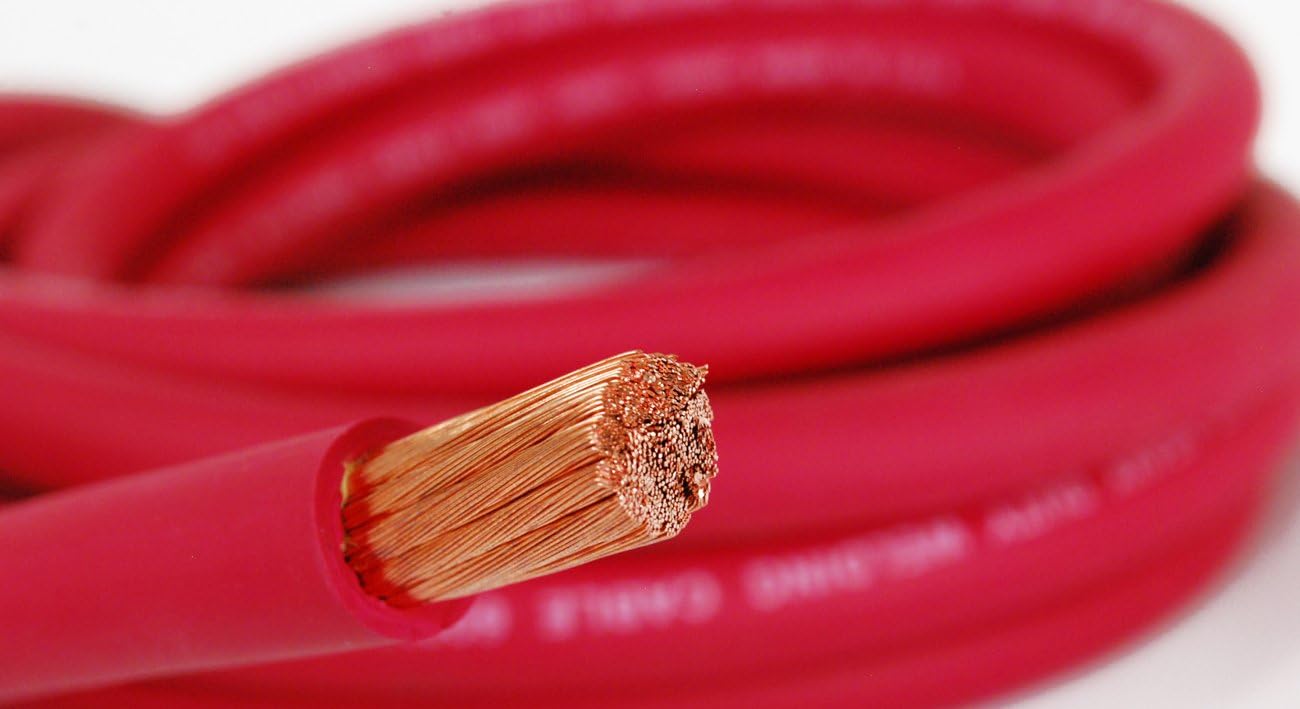 1/0 AWG 1/0 Gauge 150 Feet 150' Red Welding Cable Battery Cable Copper