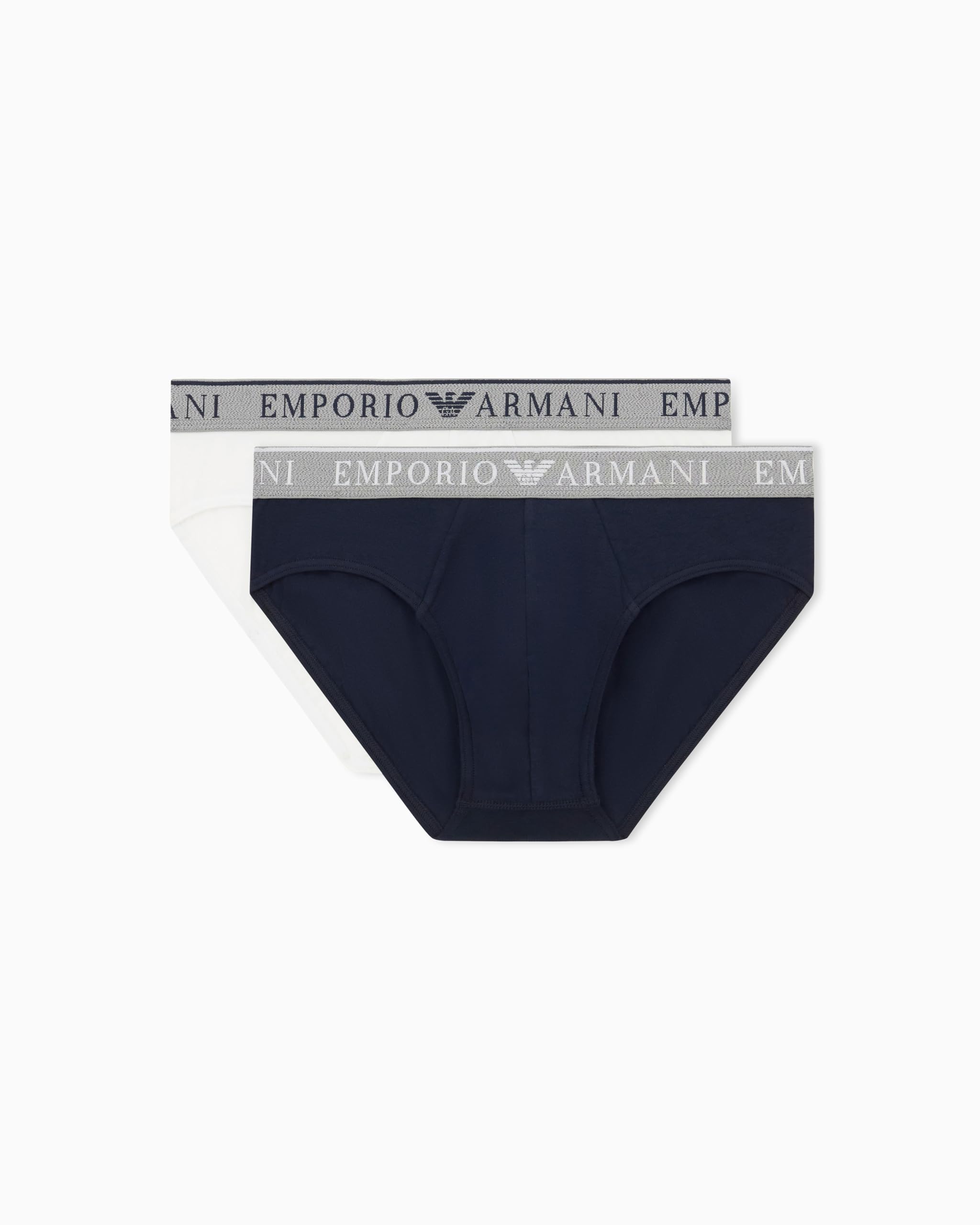 Emporio Armani Herren Armani Blue/Weiß Endurance 2-Pack Slip, Blau, L, Blau, L