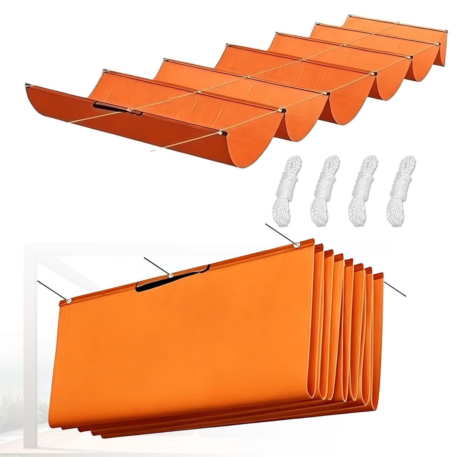 Voile d'ombrage rétractable contre la chaleur étouffante sur pergola et terrasse