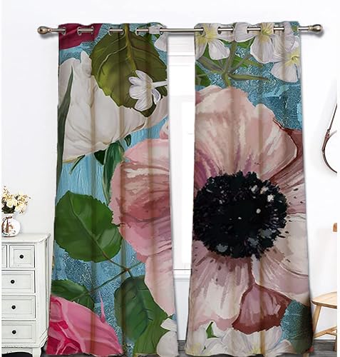 Miniatura 5 de 2 paneles de cortinas bohemias para ventana, patrón geométrico bohemio, a rayas, cortinas opacas para ventana, cortinas opacas con estampado de