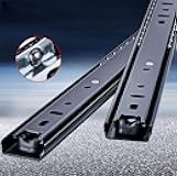 WANLIAN 1 Pair Drawer Slides 14 Inch 2 Fold Heavy Duty Ball Bearing Full Extension Under-Mount Sliding Drawer Slides