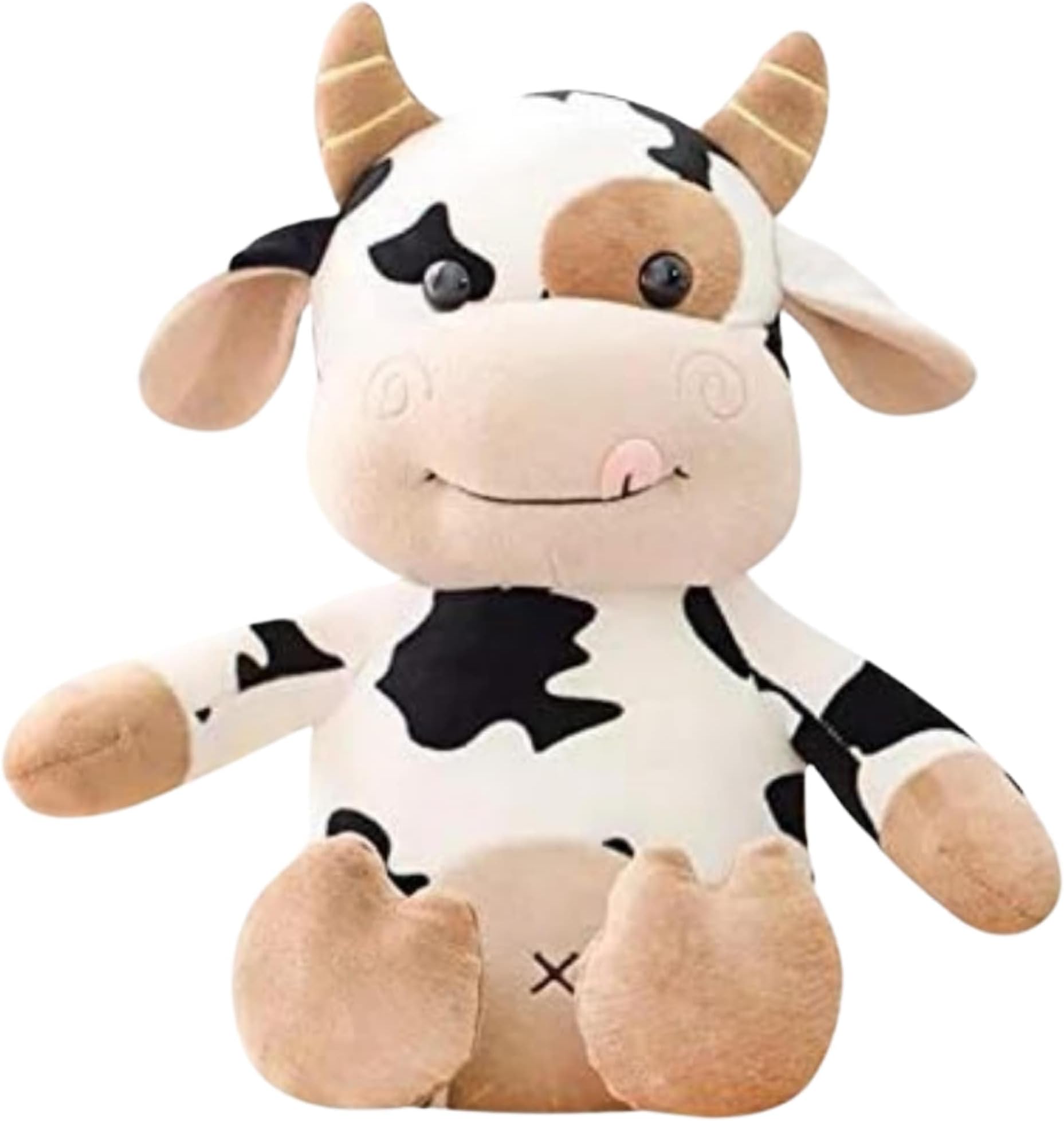 Fusked Flufies Cow Soft Toys for Kids - 25 cm Soft and Safe Kids Toys - Plush Cute Soft Toys for Baby Girl and Boys Birthday Gifts for Kids - Stuffed Animal Toys for New Born Baby Toys