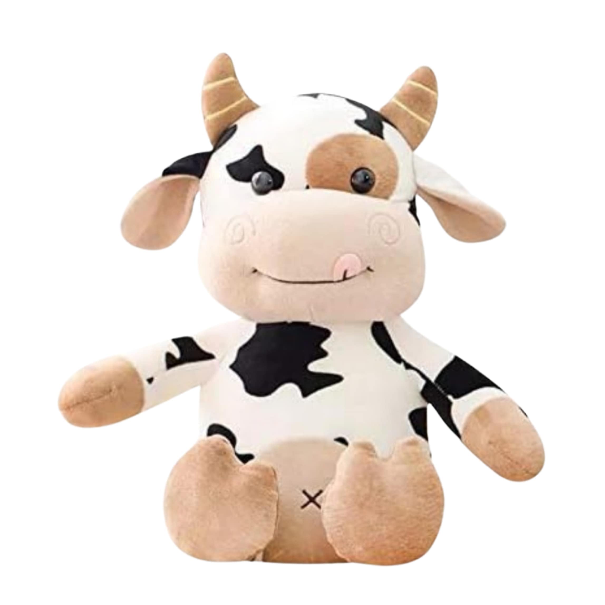 Fusked Flufies Cow Soft Toys for Kids - 25 cm Soft and Safe Kids Toys - Plush Cute Soft Toys for Baby Girl and Boys Birthday Gifts for Kids - Stuffed Animal Toys for New Born Baby Toys