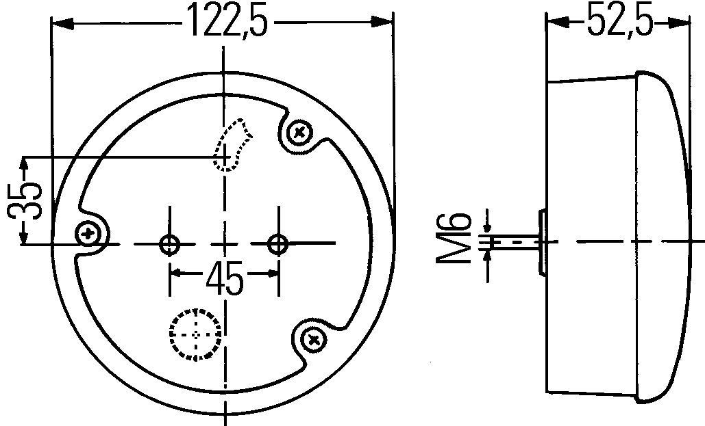 HELLA 2NE 964 169-341 Piloto antiniebla posterior - LED - 24V - montaje exterior - Color de tulipa: rojo - Cable: 500mm - Conector: extremos de cable abiertos - derecha/izquierda