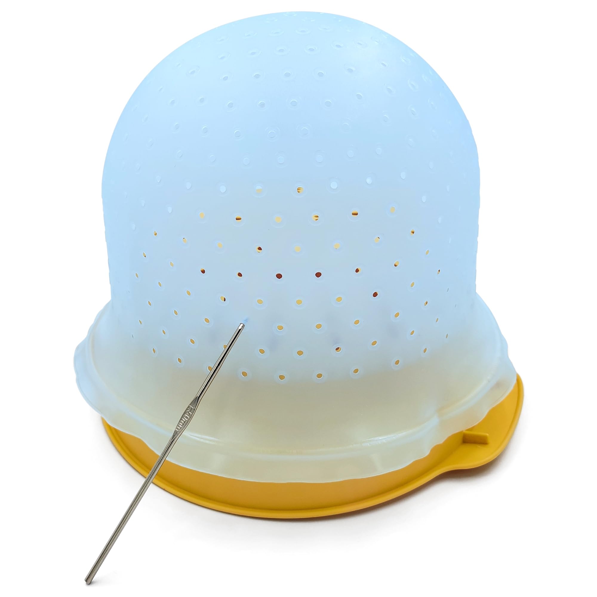 Stränchen Haube Strähnenhaube Haare Färben Zubehör Strähnchen Set 9 Stück Strähnchenhaube Haare Friseur Szubehör Färbung Kit Werkzeug einschließlich Strähnchen Set, Ohrbedeckung, Schürze, Handschuhe