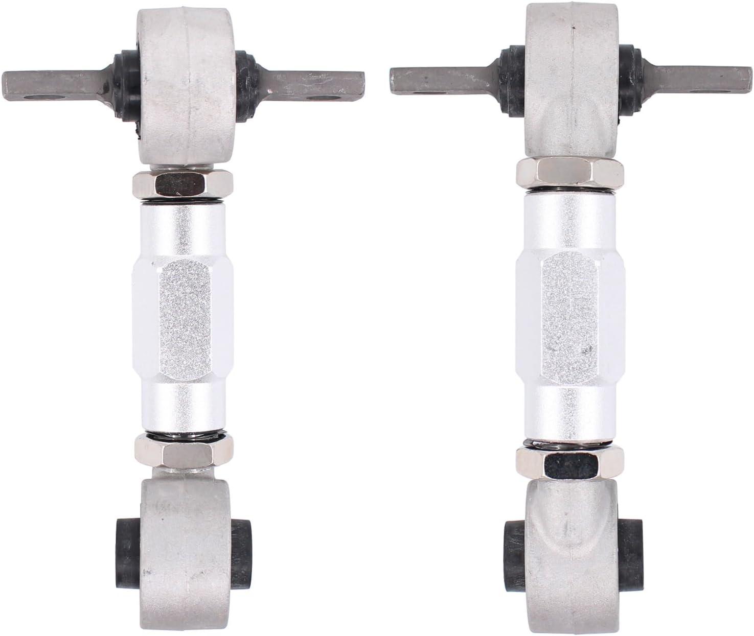 ApplianPar Left and Right Pair Rear Camber Arms Kit for Civic 1992-2000 for Acura Integra 1990-2001 for CRX Silver Adjustable Control Arm