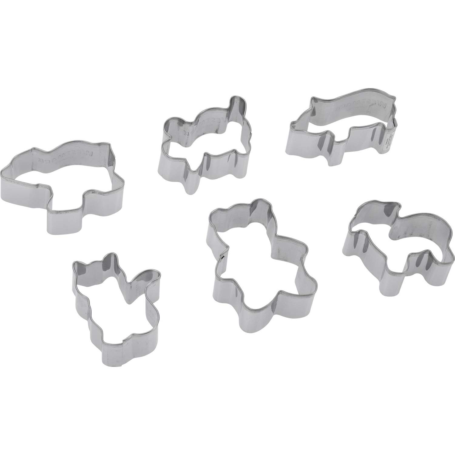 Westmark Ausstechformen-Set, Verschiedene Tiermotive, Rostfreier Edelstahl, Animals, 6-tlg., Silber, 31922260