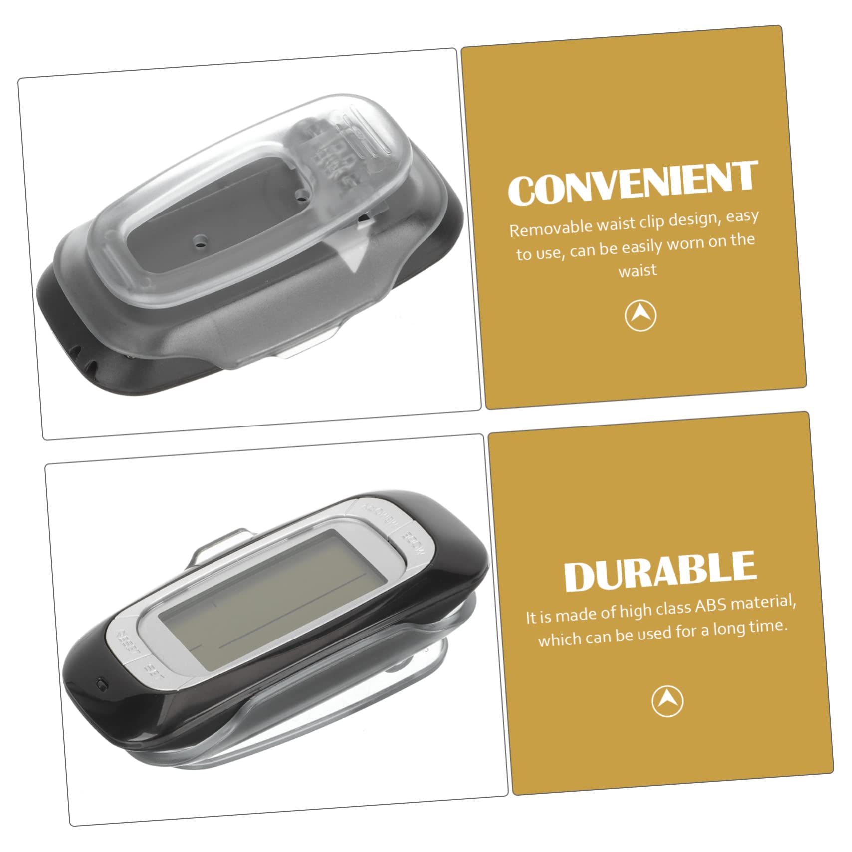 TOYANDONA 3 Pièces pédomètre Compteur de Pas Marche comptoir podomètre déambulateur Professionnel Compteur de Calories par étapes Compteur de randonnée pédestre Abdos