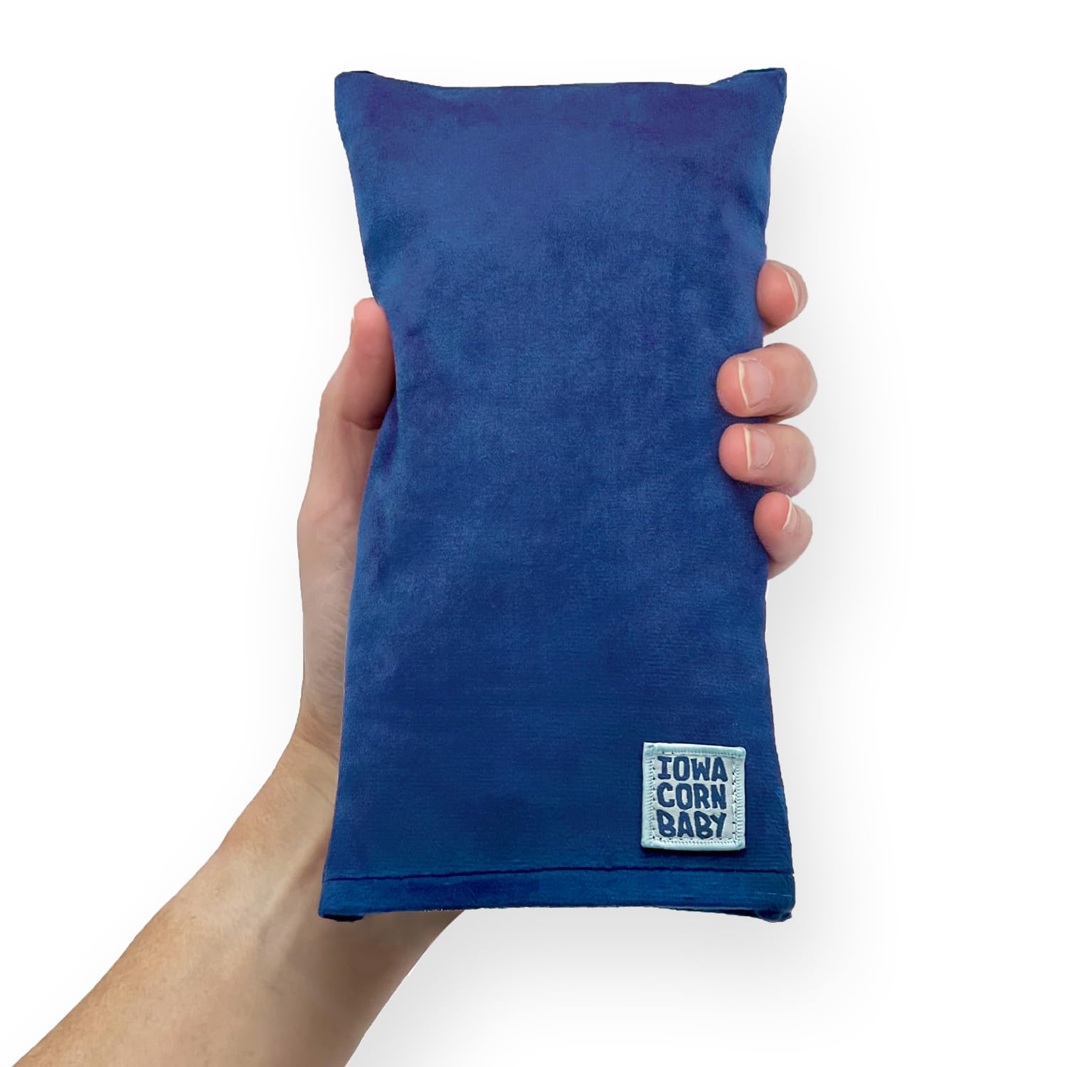 Mini - Microwavable Heating Pad & Reusable Cold Pack - Weighted Heating Pad for Cold Hands, Sore Neck, Achy Wrists - 4β x 8β - 1 lb (Oasis Blue)