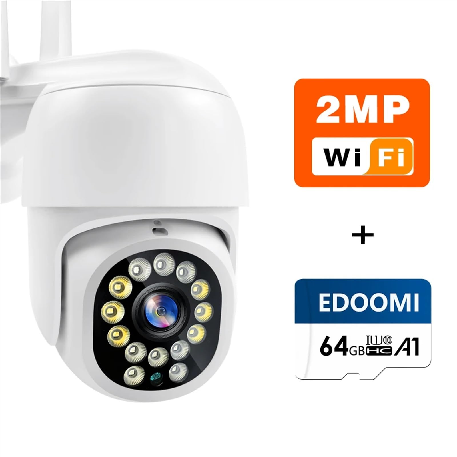 Kamera bezpieczeństwa zewnętrzna, 5MP IP 1080P PTZ CCTV ochrona bezpieczeństwa zewnętrzne automatyczne śledzenie 4X Zoom cyfrowy Mini kamera monitorująca wersja nocna Kamera bezpieczeństwa domowego Wi