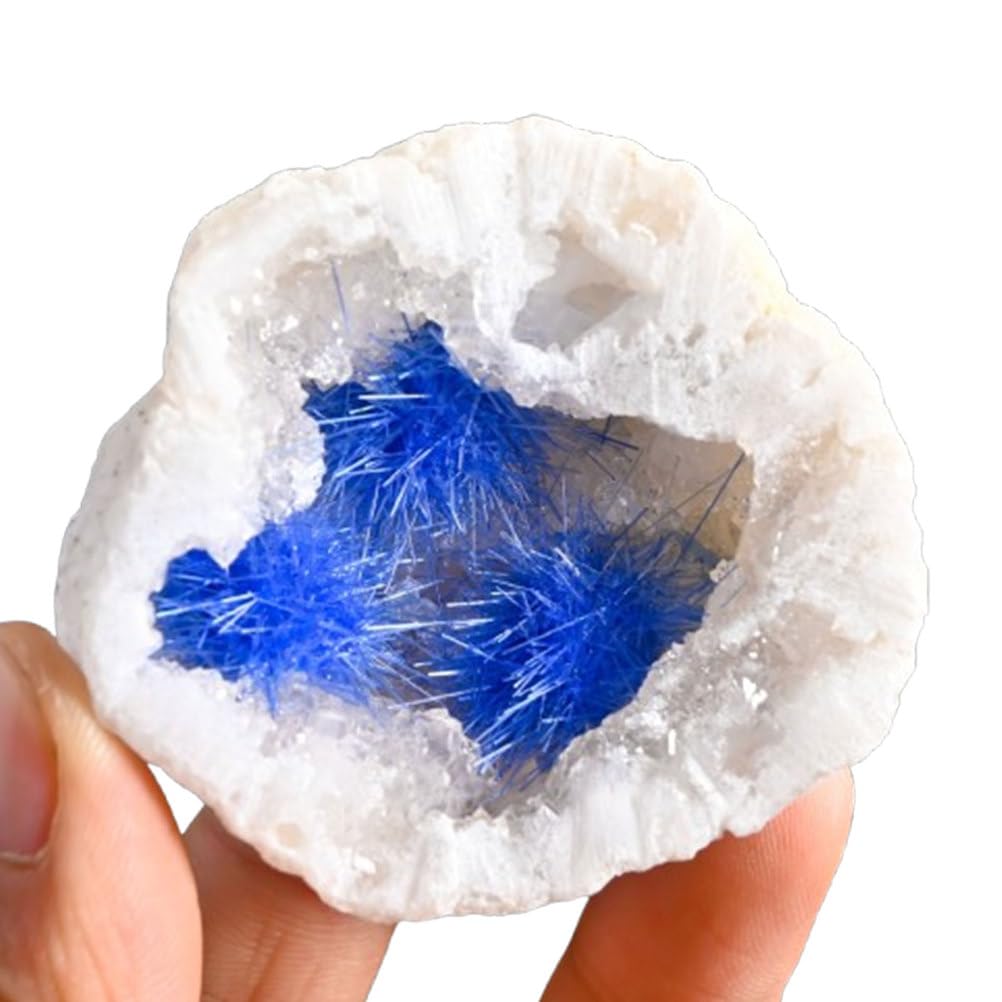 AUOQKQUT Crystal Blue Hair Ball Cave Moroccan Desktop Ornaments