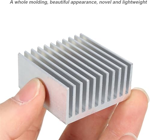 Miniatura 3 de Aluminio Chipset Disipador de Calor Radiador Disipador de Calor Aleta de Refrigeración Plata para CPU LED Power Active Componente 1.575 x 1.575 x